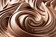 Texture of creamy and delicious milk chocolate. Generative AI.