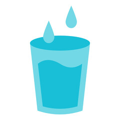 Sticker - water glass flat icon