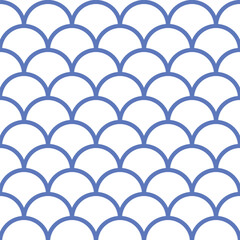 Poster - Classic fabric seamless pattern. Scale geometric seamless pattern.
