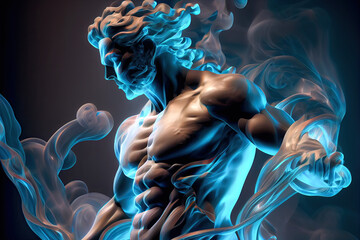 Wall Mural - Statue of Apollo, positive masculinity - By Generative AI