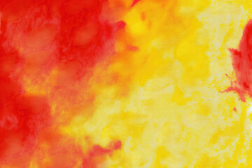 Sticker - Watercolor Red and Yellow Paint Texture. Generative AI