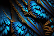 butterfly's wings Background texture of morphs. Close up of a morpho butterfly. Generative AI