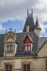 Poster - Forney art library inside former Hotel de Sens (15th Century) - rare remains of medieval civil architecture in Paris. Paris. France.