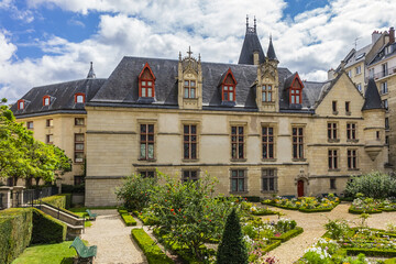 Canvas Print - Forney art library inside former Hotel de Sens (15th Century) - rare remains of medieval civil architecture in Paris. Paris. France.