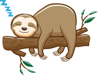 Wall Mural - Sloth png graphic clipart design