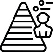 Pyramide population icon outline vector. Social team. Data population