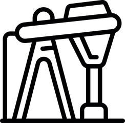 Poster - Oil factory pump icon outline vector. Worker engineer. Computer operator