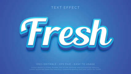 Canvas Print - Fresh bold 3d editable text effect
