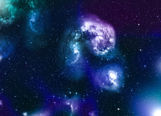 Wall Mural - a space of the galaxy ,atmosphere with stars at dark background