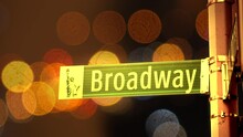 Broadway Sign In Manhattan At Night