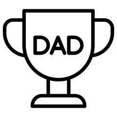 Wall Mural - father award icon