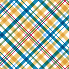 Colorful Plaid Check Pattern. Seamless Fabric Texture Print.Tartan Scotland Seamless Plaid Pattern Vector. Retro Background Fabric. Vintage Check Color Square Geometric Texture For Textile Print.