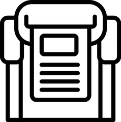Poster - Plotter machine icon outline vector. Print format. Copy data