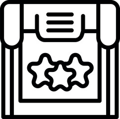 Poster - Star plotter icon outline vector. Printer format. Data device