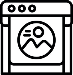 Poster - Offset device icon outline vector. Plotter device. Machine print
