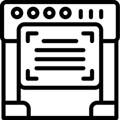 Poster - Industry press icon outline vector. Computer data. Plotter machine
