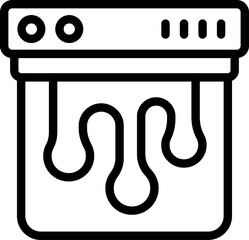 Poster - online paint bucket icon outline vector. computer office. plotter device