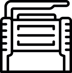 Poster - Large plotter icon outline vector. Printer machine. Digital screen