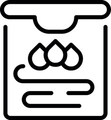 Poster - Dropper plotter machine icon outline vector. Format copy. Office data