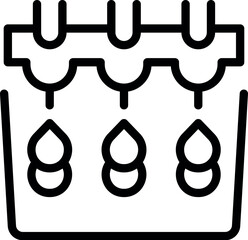 Poster - Dropper plotter icon outline vector. Printer machine. Offset data