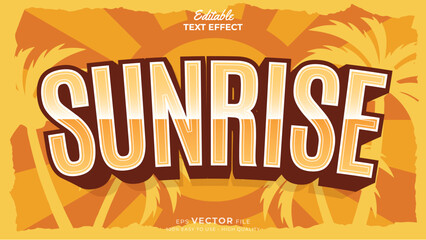 Poster - Editable text style effect - retro summer text in grunge style theme