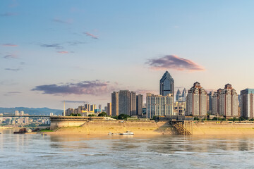 Poster - Chongqing FuLing district at dusk