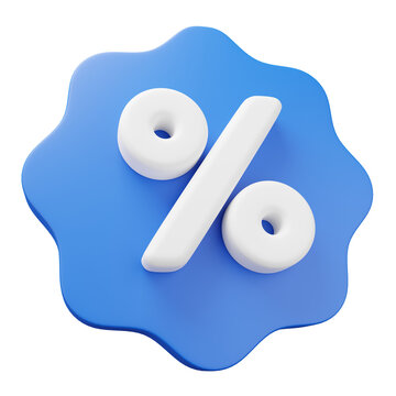 3d rendering of blue sale tag 3d label.