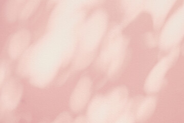 Wall Mural - abstract light shadow of pink leaves bokeh background. natural diagonal leaves tree branch pastel be
