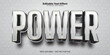 Power editable text effect in modern trend style