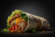 Delicious Wrap With Chicken Generated With AI