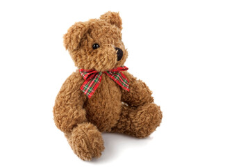 cute teddy bear isolated on white background