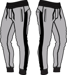 Sticker - Sport suits design template, outdoor sports waist elastic drawstring