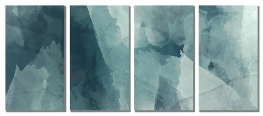 Wall Mural - Abstract watercolor brush background.