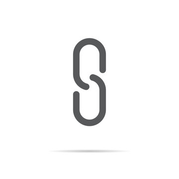 Chain link icon vector in trendy style