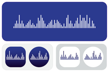 Sound Wave EQ Equalizer Icons and Widget Design. Vector.