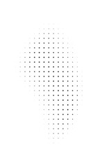 Wall Mural - Halftone gradient shapes. Dots comic effect. Vector illustration