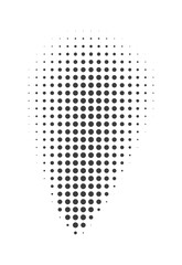 Wall Mural - Halftone gradient shapes. Dots comic effect. Vector illustration