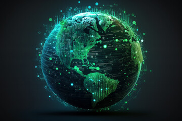 concept of saving the earth and energy planet earth with leaf texture and milky way as background wi