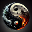 Abstract yin yang symbol