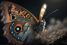 Close-up View Of Butterfly Generative AI