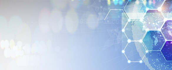 Technology data background, idea of global business solution