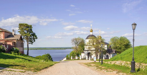 Wall Mural - The embankment is a small town on the banks of the Volga Sviyazhsk