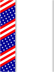 Wall Mural - United States abstract flag symbolic patriotic frame border with stars with empty space for your text.	
