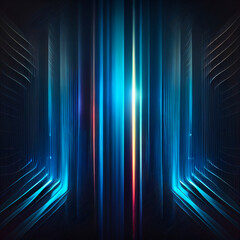 Poster - Futuristic neon light techno sci-fi background, ai generation