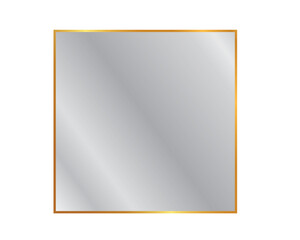 Wall Mural -  gold silver blank frame png