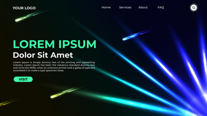 Wall Mural - galaxy in space landing page theme for business