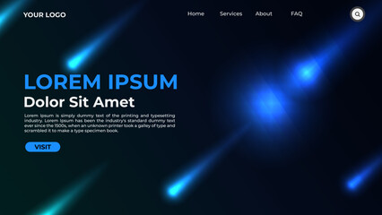 Wall Mural - galaxy in space landing page theme for business