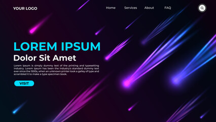 Wall Mural - galaxy in space landing page theme for business