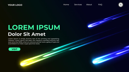 Wall Mural - galaxy in space landing page theme for business