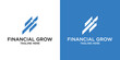 logo design financial arrow icon bar inspiration simple illustration